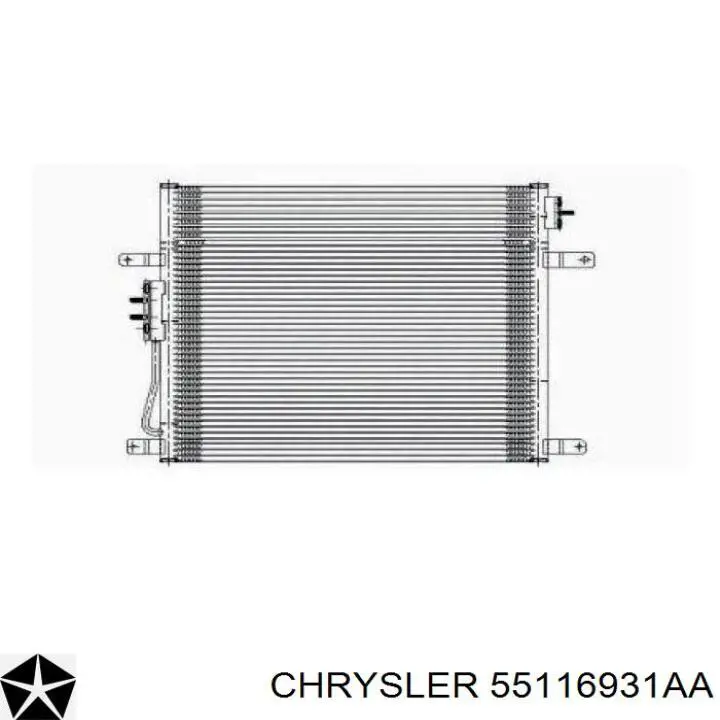 55116931AA Chrysler радиатор кондиционера