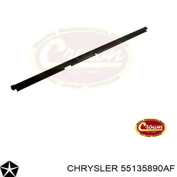 Уплотнитель стекла двери задней правой внешний (планка) Chrysler 55135890AF цена, от 12.67 USD