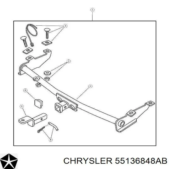 Купить 55136848AC Chrysler Рейлинг крыши правый