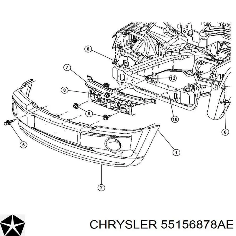Усилитель переднего бампера 5502003205941P 4max