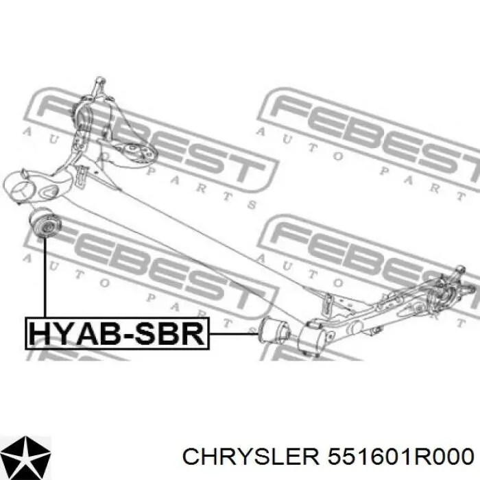 551601R000 Chrysler Сайлентблок балки моста
