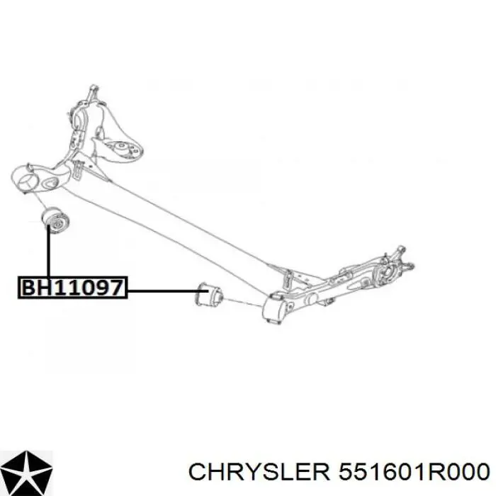 Сайлентблок заднего подрамника Chrysler 551601R000 цена, от 16.17 USD