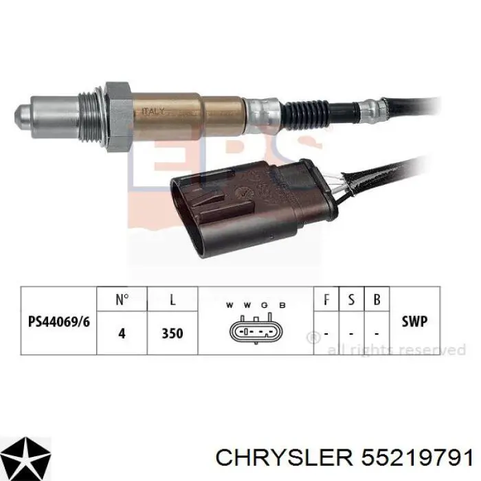 55219791 Chrysler лямбда-зонд, датчик кислорода