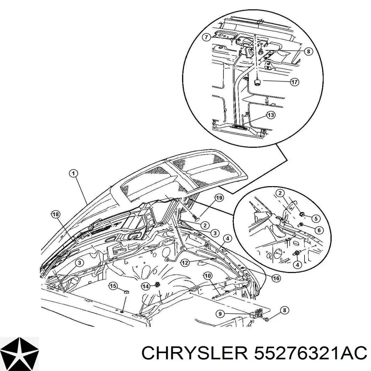 Газовый упор багажника Stabilus 539207
