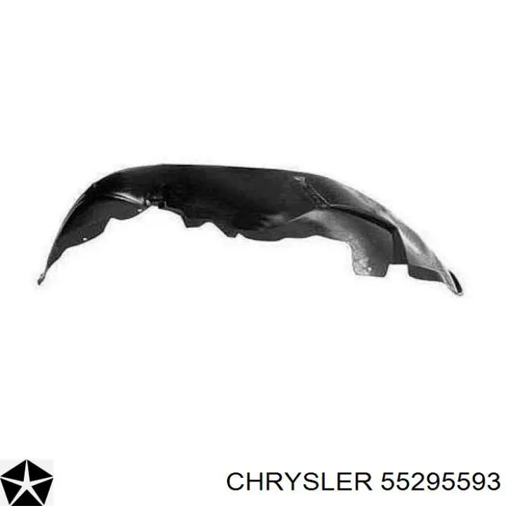55295593 Chrysler guarda-barras esquerdo do pára-lama dianteiro