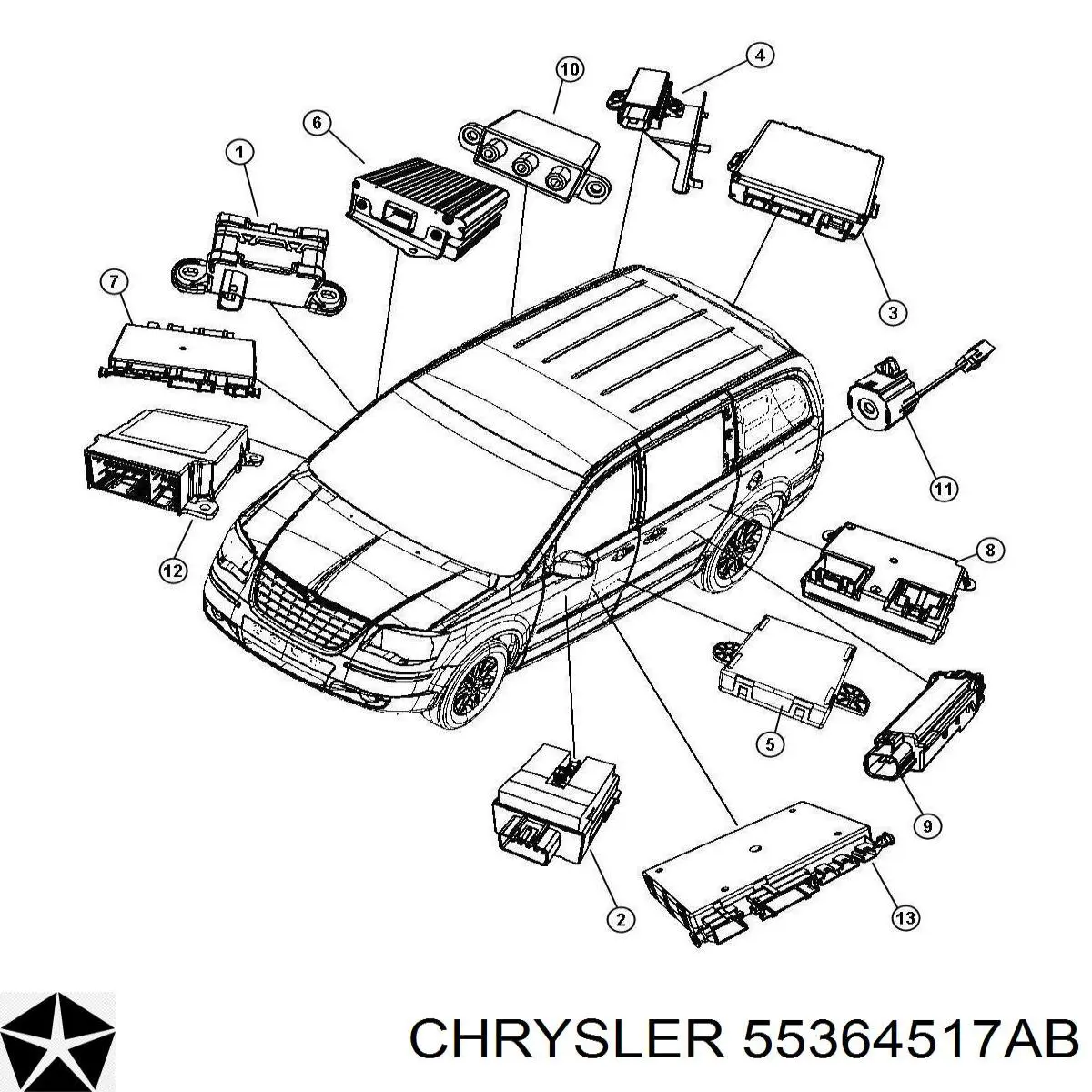  Chrysler 55364517AB цена, от 42.33 USD