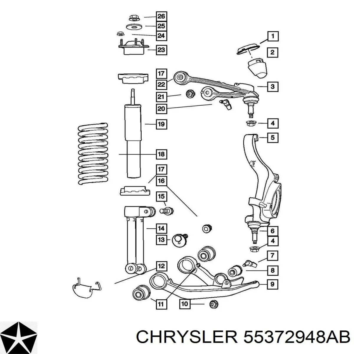  Chrysler 55372948AB цена, от 17.15 USD