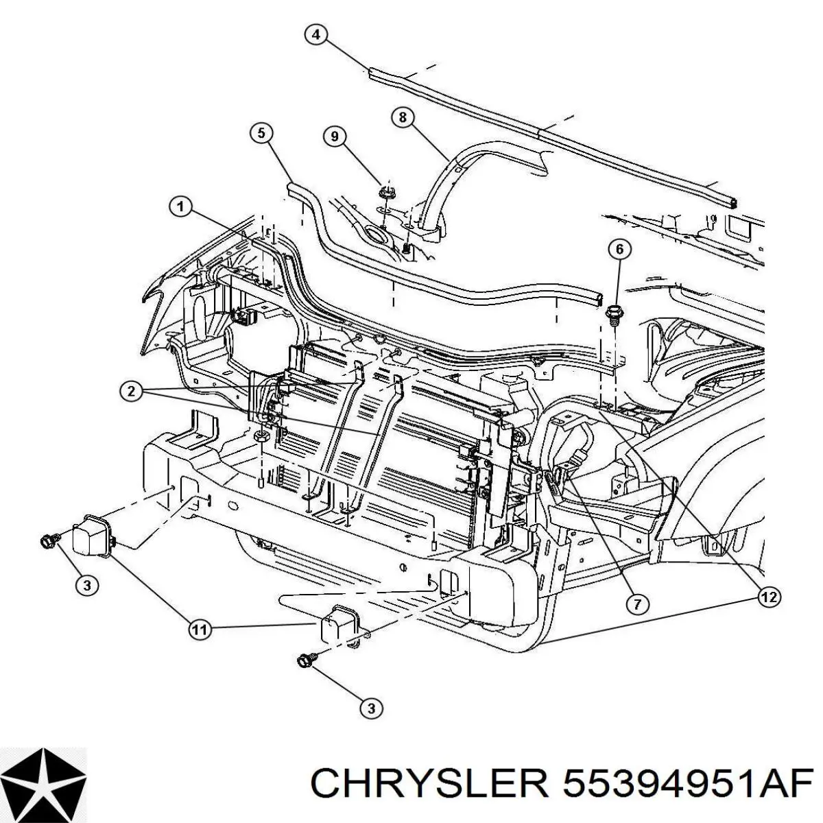Телевизор верхний Chrysler 55394951AF цена, от 26.24 USD