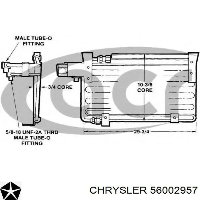 Конденсатор кондиционера Chrysler 56002957 цена, от 99.58 USD