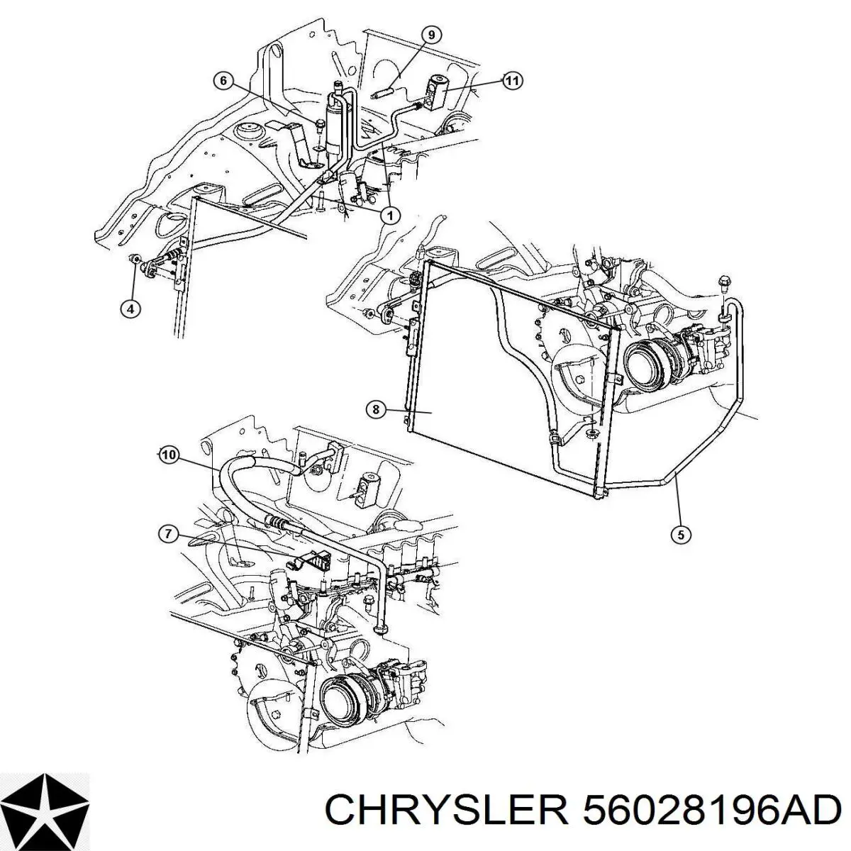 Датчик давления масла КПП 68164850AA Chrysler