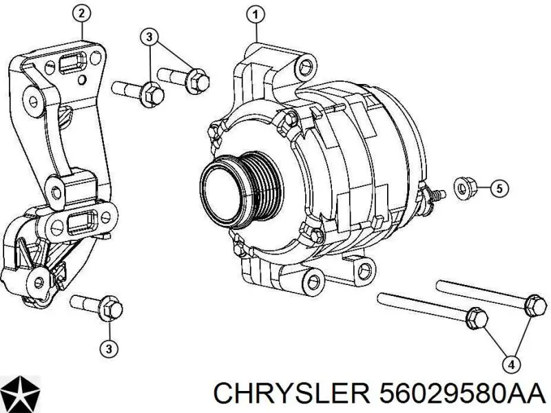 56029580AA Chrysler генератор