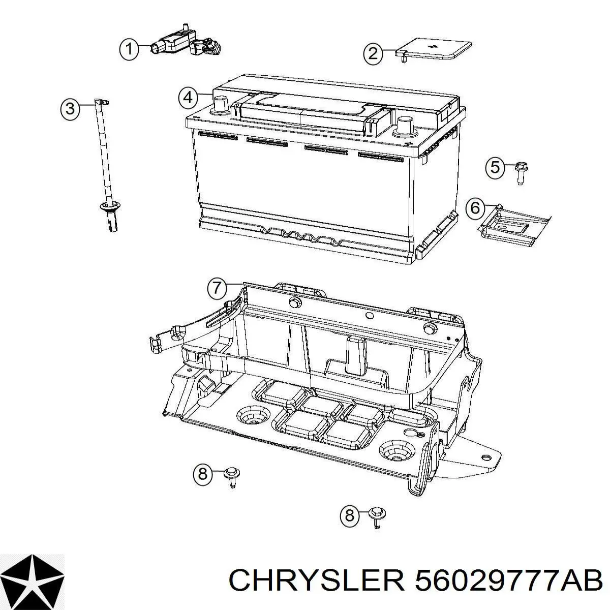 56029777AC Chrysler клемма аккумулятора (акб)