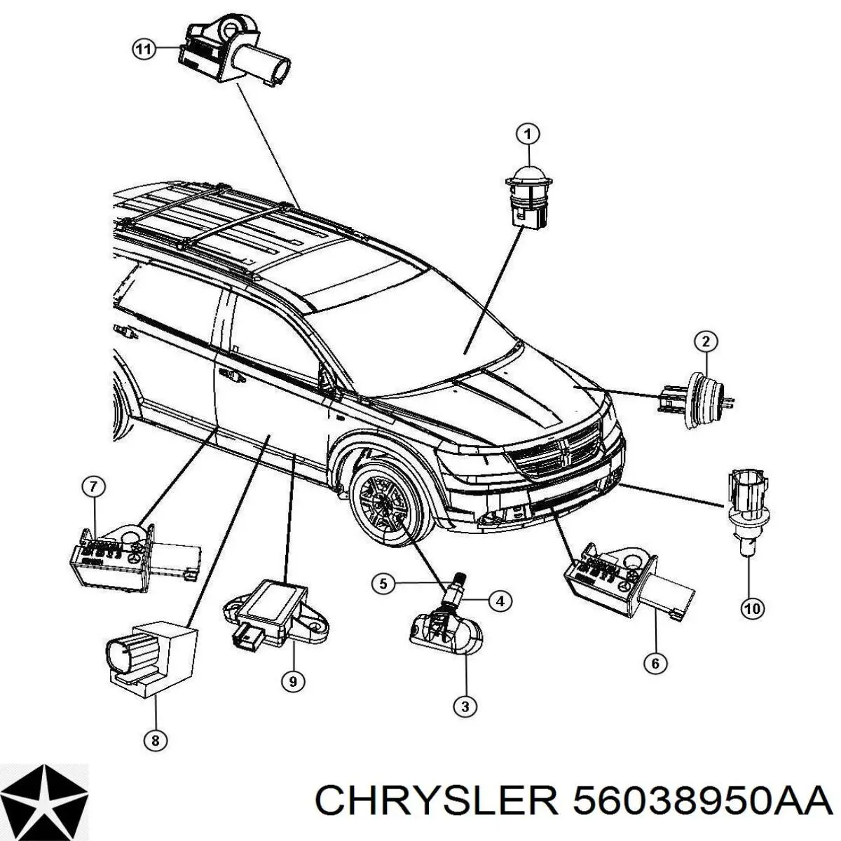 56038950AA Chrysler 