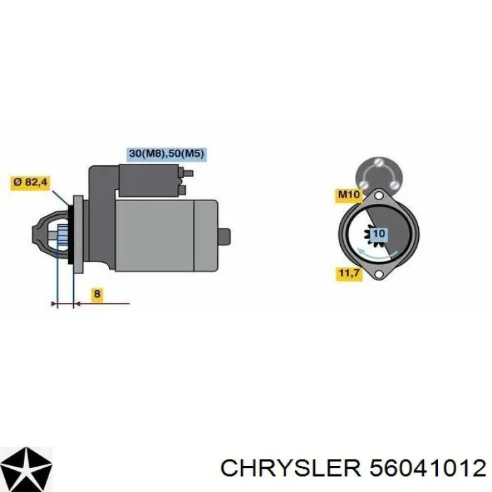 Стартер 56041012 Chrysler