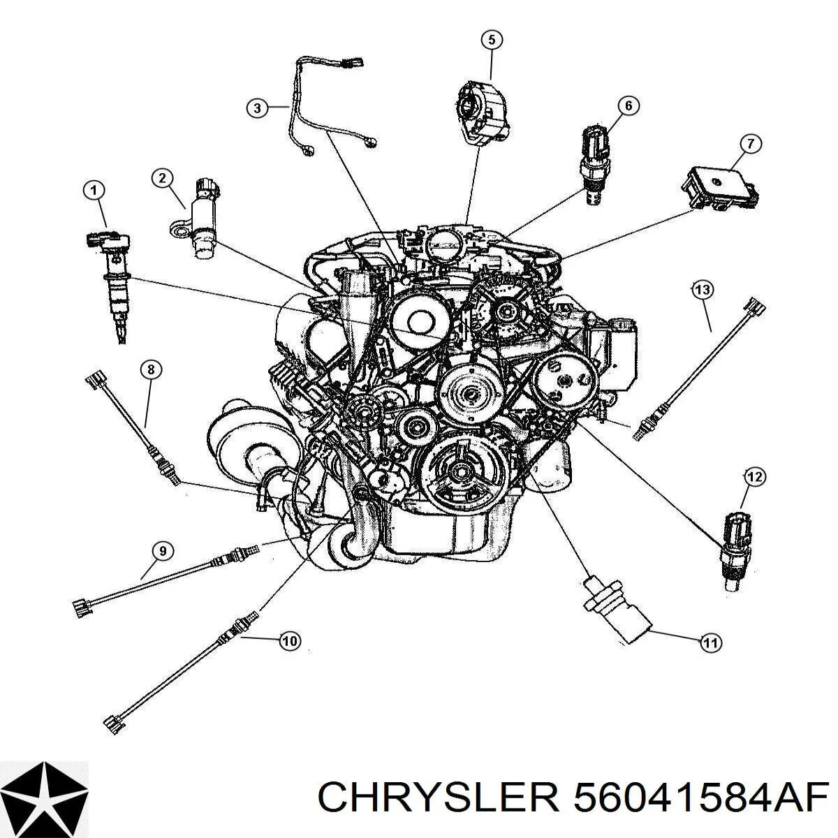 Датчик распредвала 56041584AF Chrysler