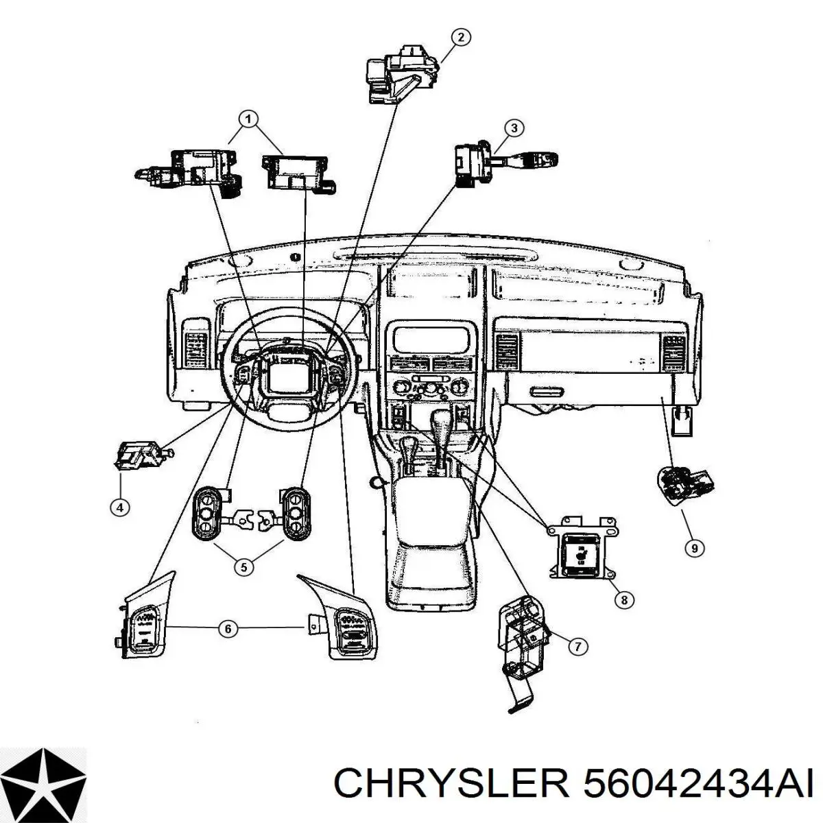  Переключатель подрулевой левый Jeep Grand Cherokee 