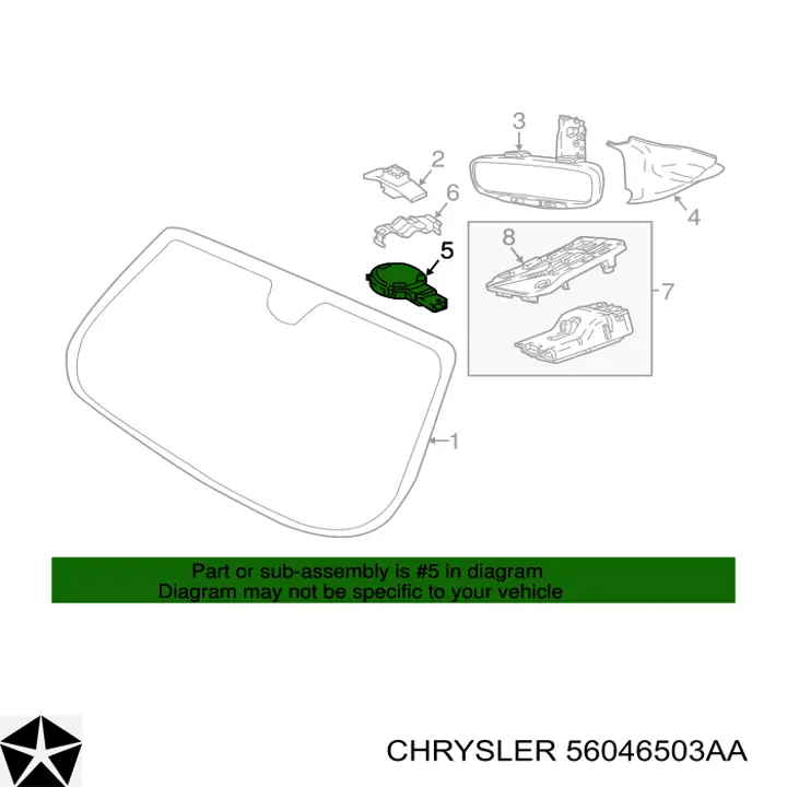 56046503AA Chrysler sensor de chuva