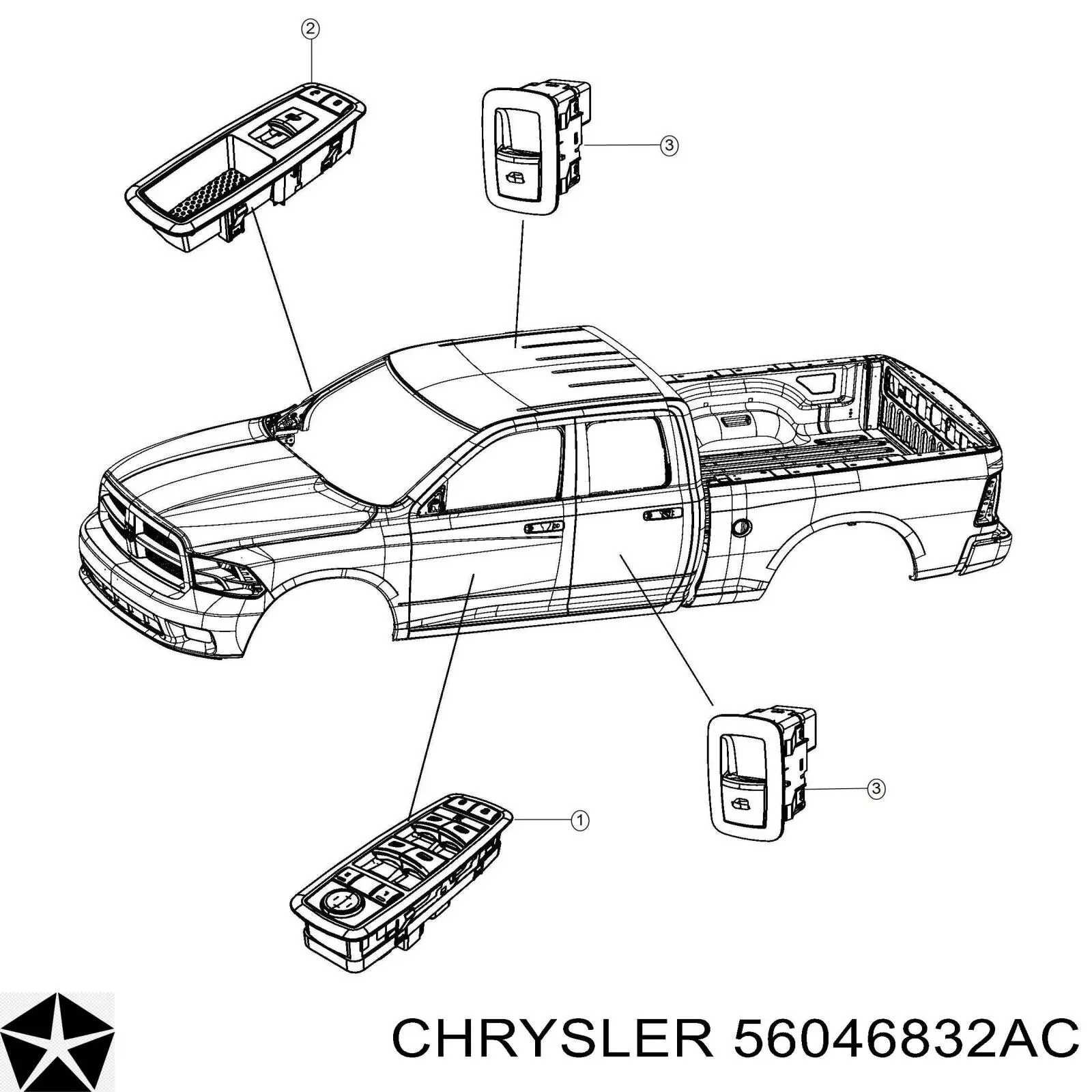 Лягушка Chrysler 56046832AB цена, от 3.71 USD