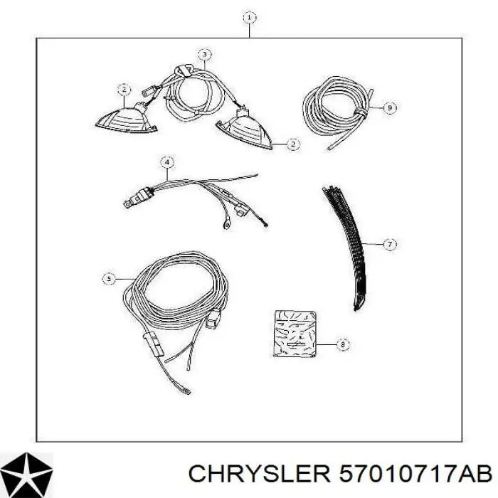 57010717AB Chrysler фонарь противотуманный задний левый