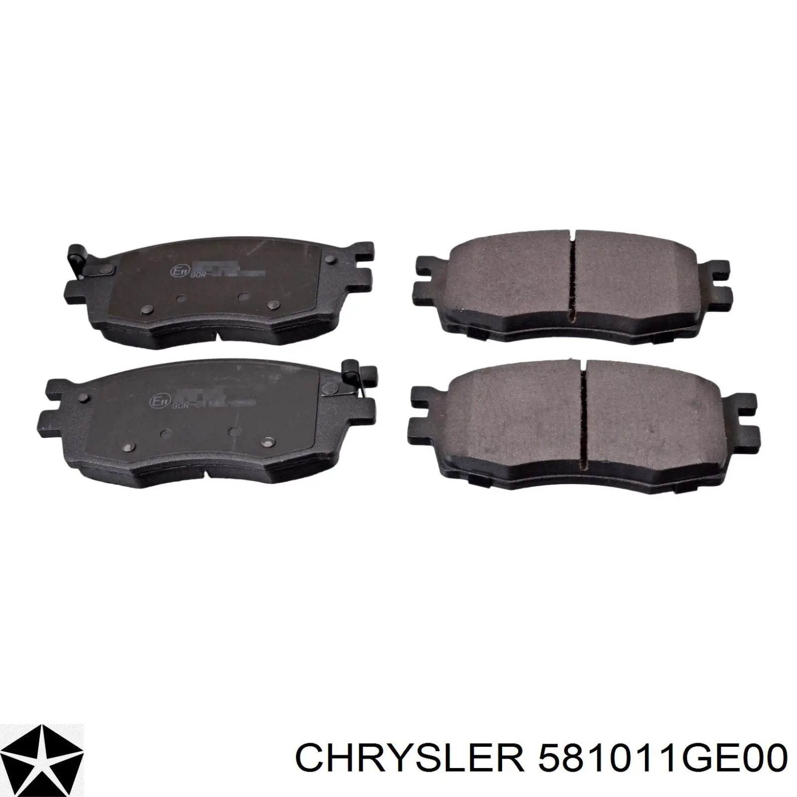 581011GE00 Chrysler колодки тормозные передние дисковые
