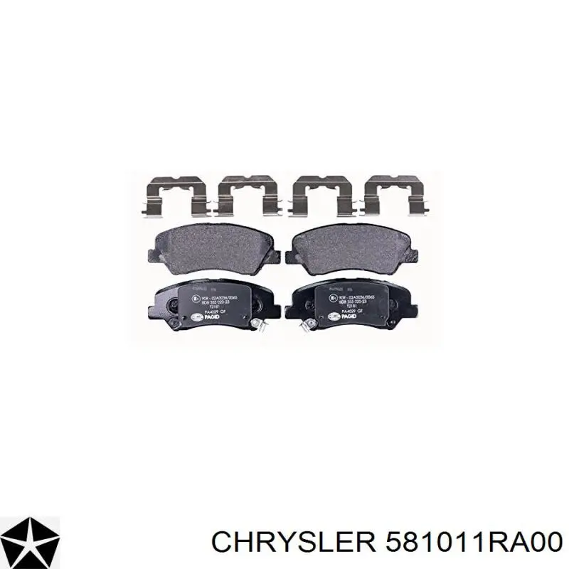 Передние тормозные колодки 581011RA00 Chrysler