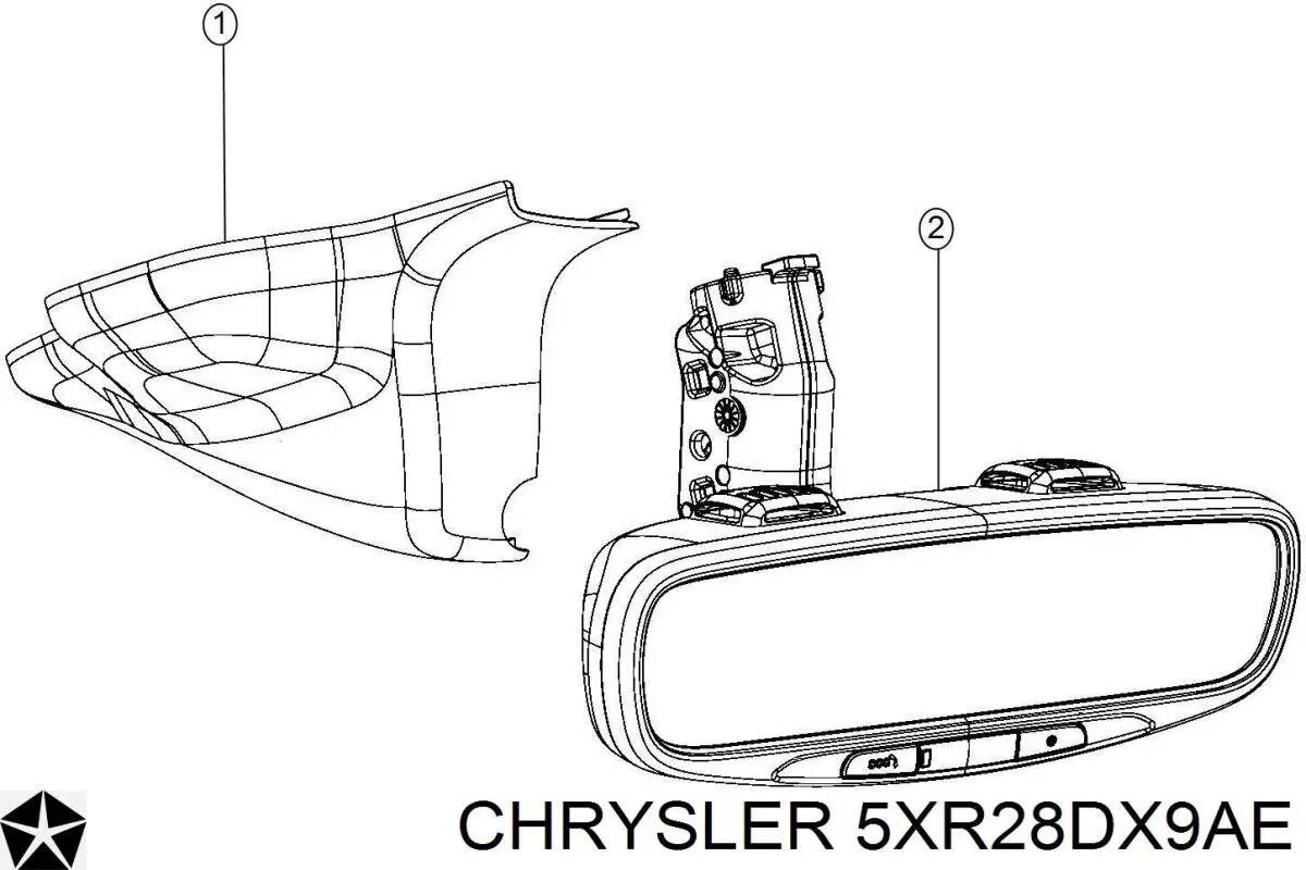 Зеркало салона 5XR28DX9AB Chrysler