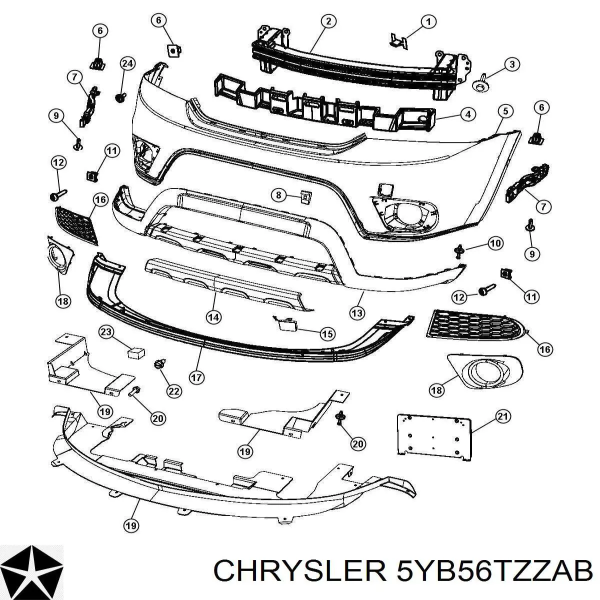 PDG04175BA Signeda Бампер передний, верхняя часть