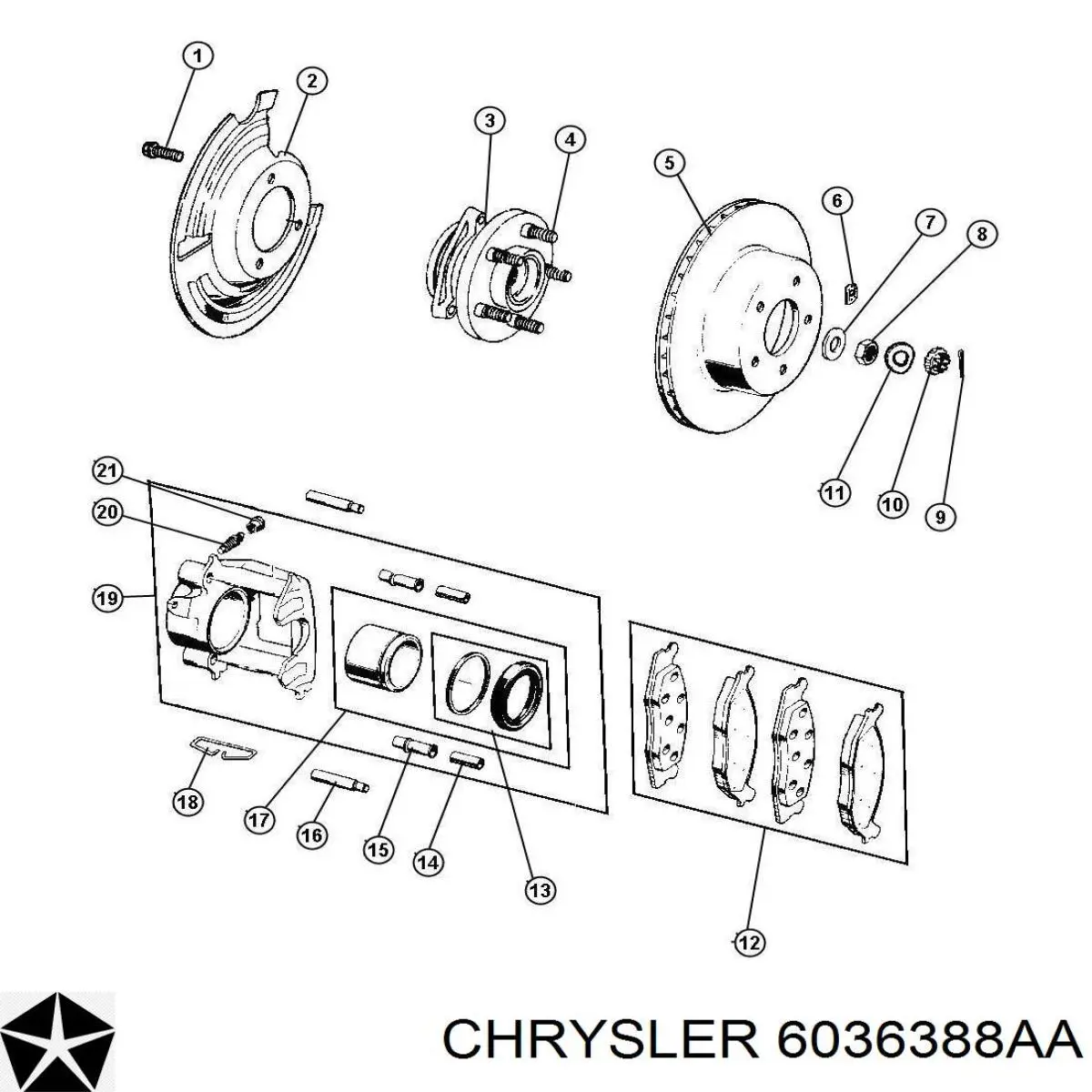 Шпилька колесная 6036388AA Chrysler