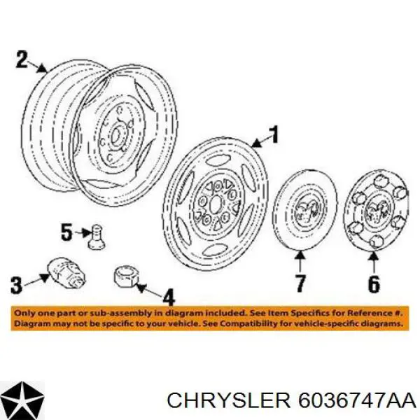 Гайка колесная 6036747AA Chrysler