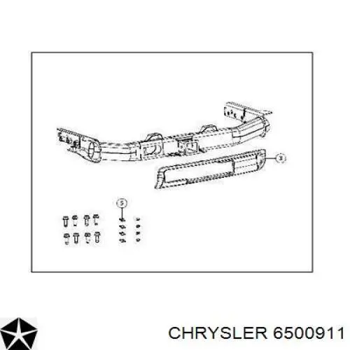 6500911 Chrysler cápsula (prendedor de fixação do forro do pára-choque do pára-lama dianteiro)