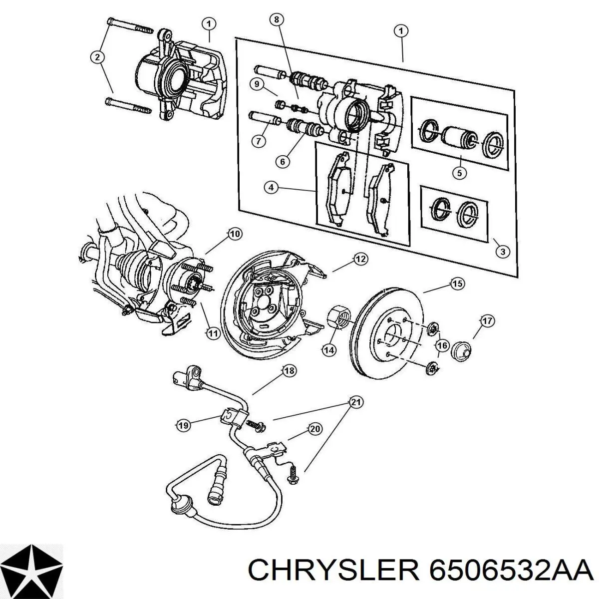 5204272 Chrysler Шпилька полуоси