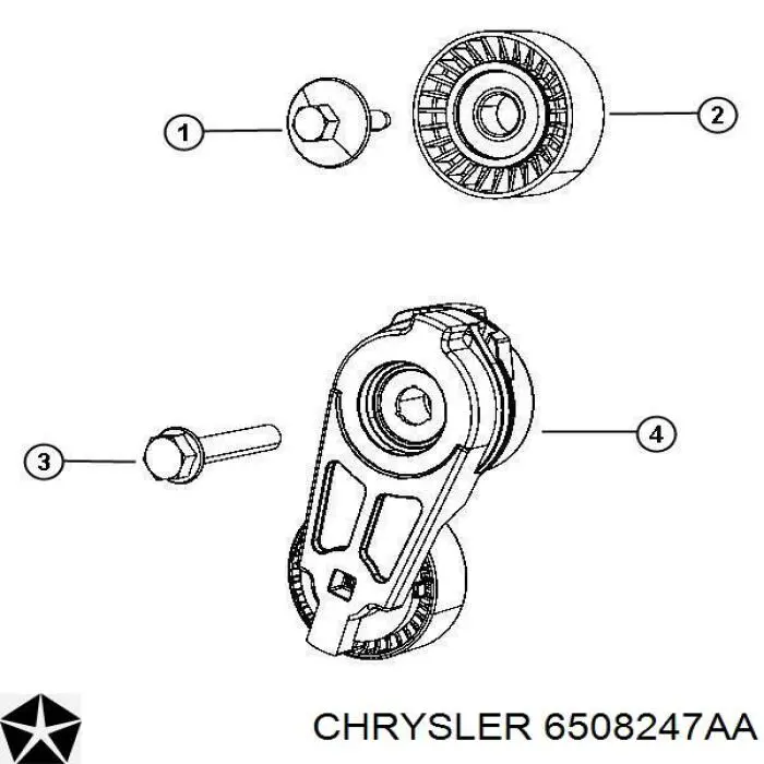 Паразитный ролик приводного ремня Chrysler 6508247AA цена, от 3.85 USD