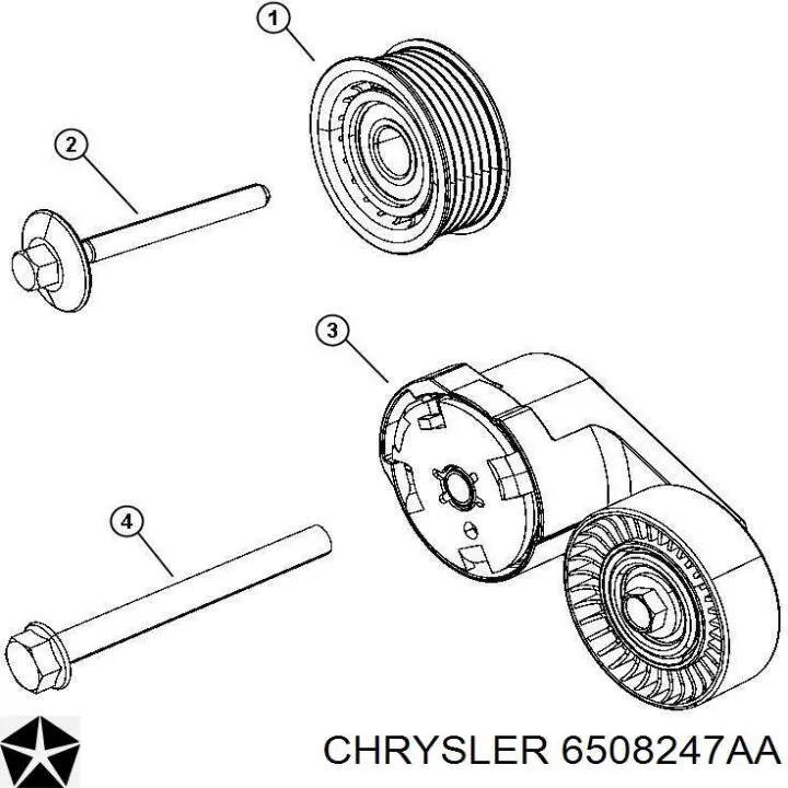 6508247AA Chrysler паразитный ролик
