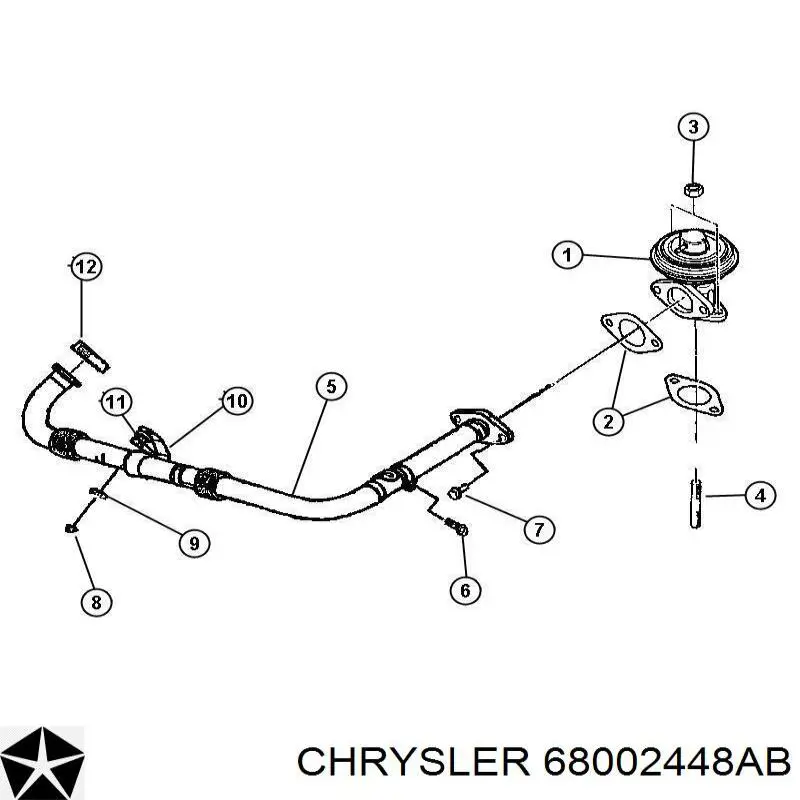 68002448AB Chrysler клапан егр