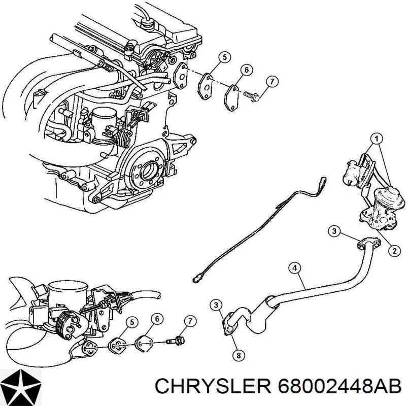 Приборы управления системы рециркуляции Chrysler 68002448AB цена, от 103.99 USD