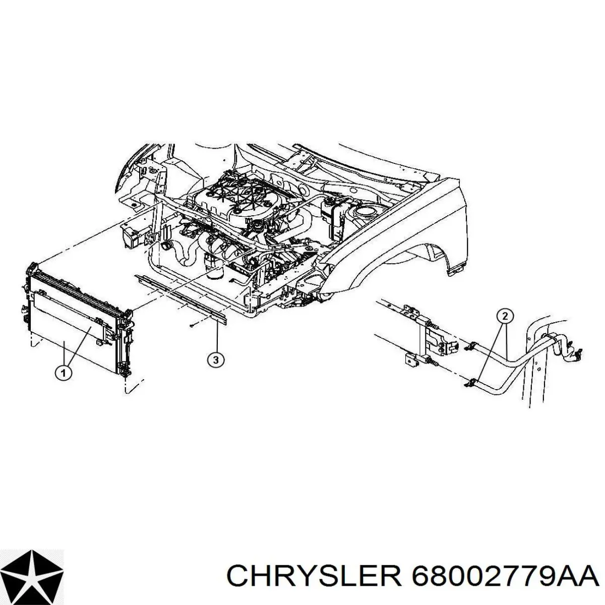 Радиатор кондиционера Крайслер Пасифика LIMITED (Chrysler Pacifica)