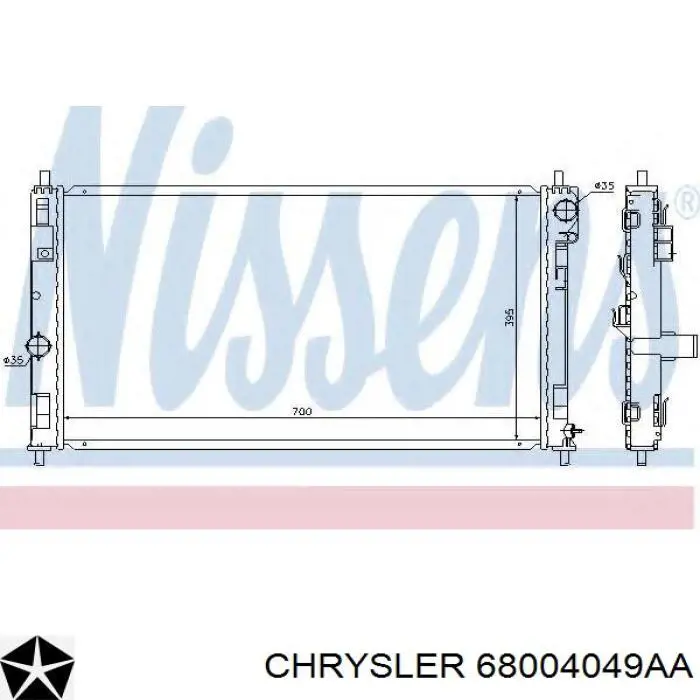 68004049AA Chrysler радиатор