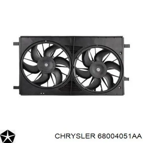 Диффузор радиатора охлаждения в сборе с мотором и крыльчаткой Chrysler 5191289AA цена, от 103.18 USD
