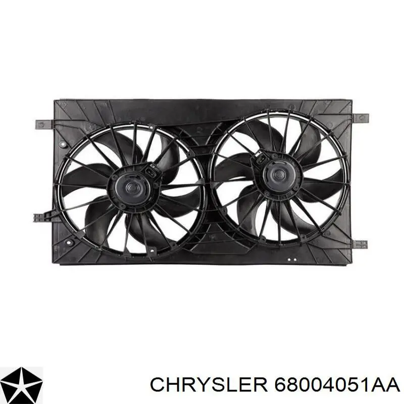 68002661AA Chrysler электровентилятор охлаждения в сборе (мотор+крыльчатка)
