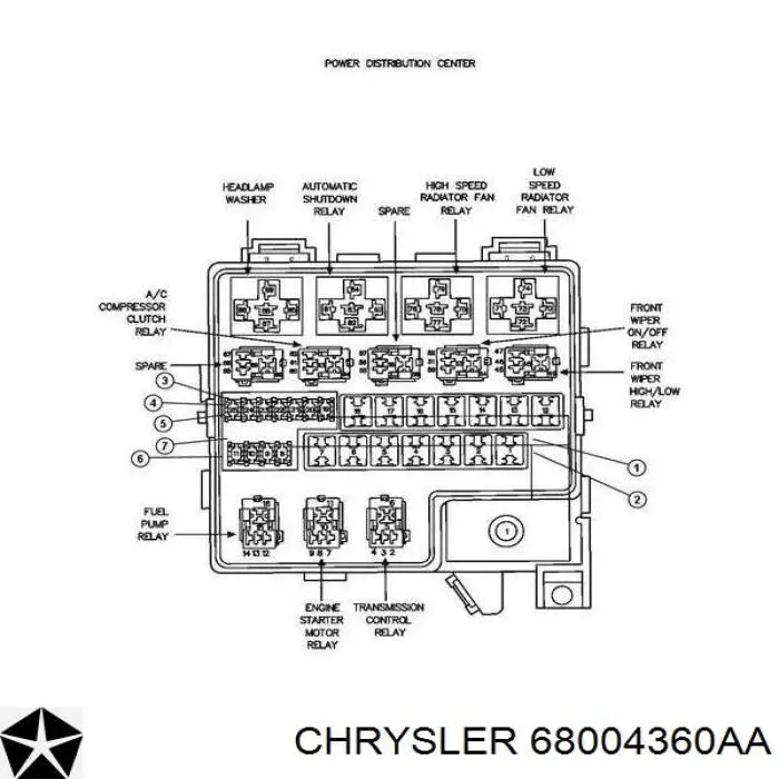 68004360AA Chrysler 