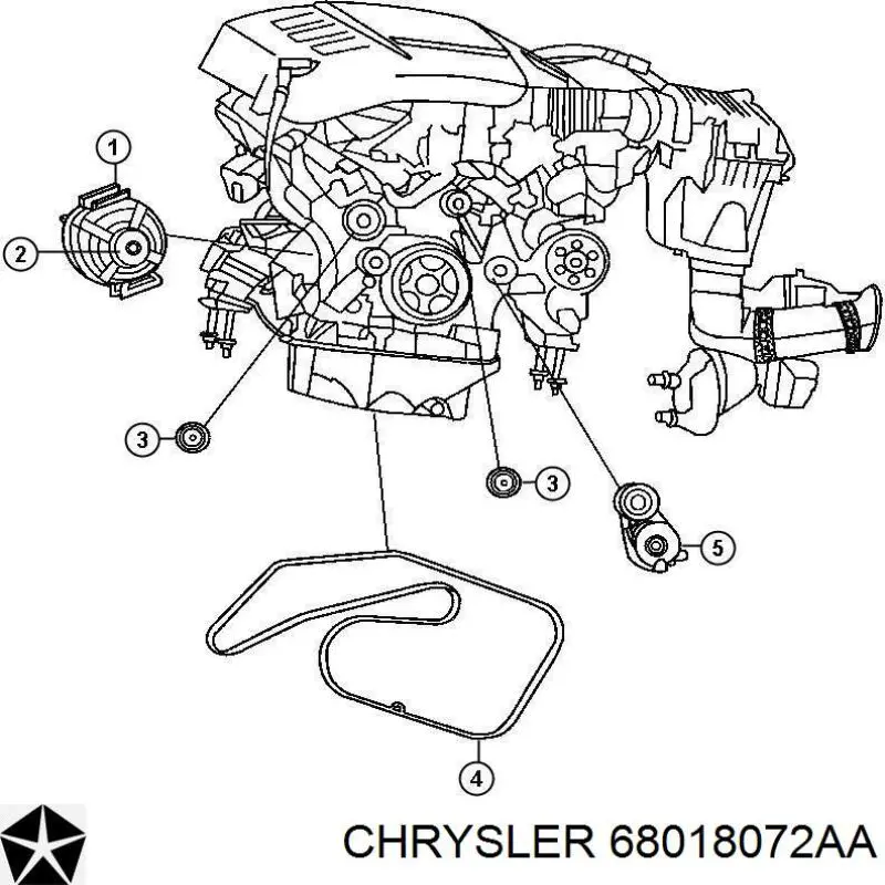 68018072AA Chrysler паразитный ролик