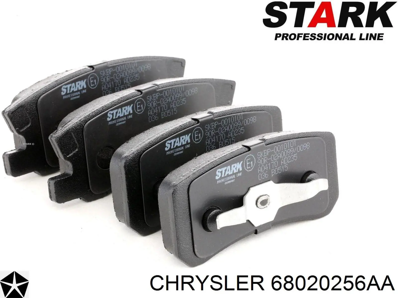 Купить 68020256AA Chrysler Колодки тормозные задние, дисковые