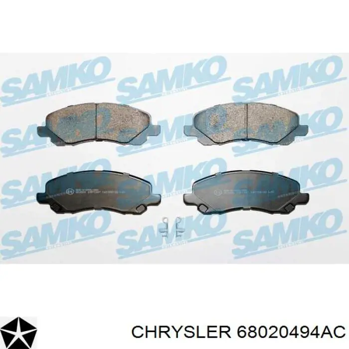 Купить 68020494AC Chrysler Колодки тормозные