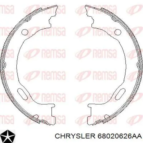Тормозные колодки стояночного тормоза Chrysler 68020626AA цена, от 29.89 USD