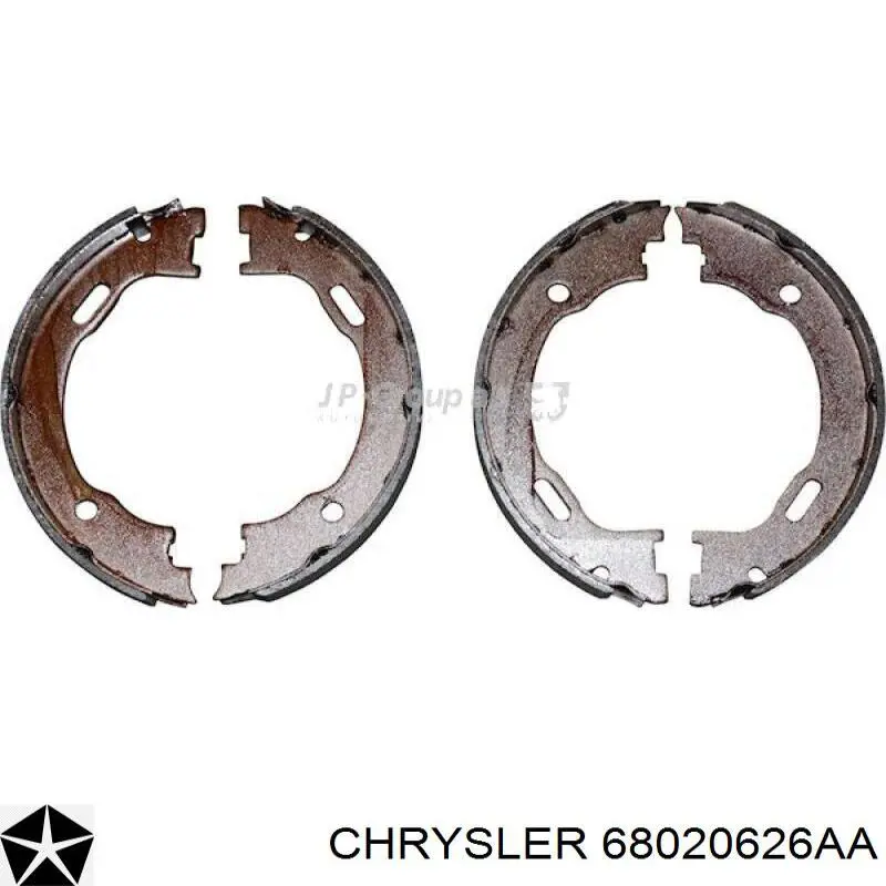 Купить 68020626AA Chrysler Колодки ручника/стояночного тормоза