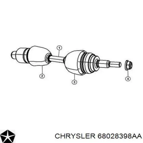 Купить 68028398AC Chrysler Приводы передних колес