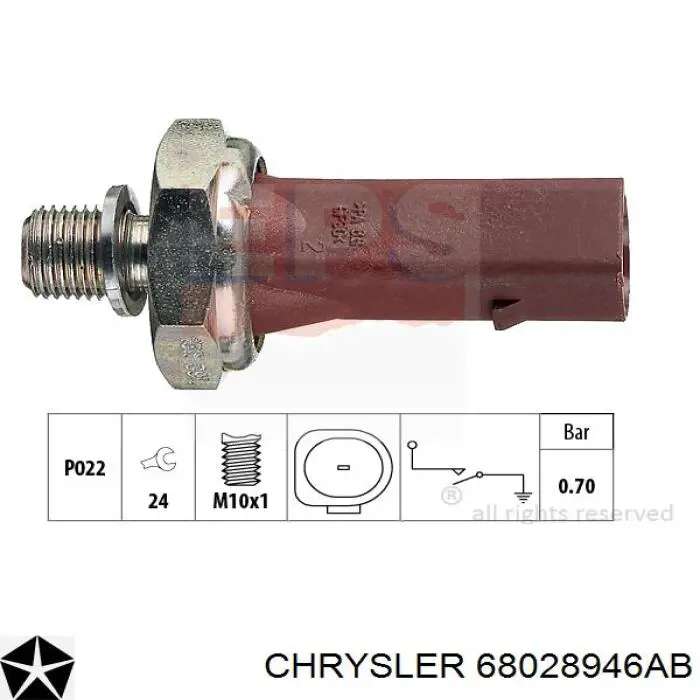68028946AB Chrysler датчик давления масла