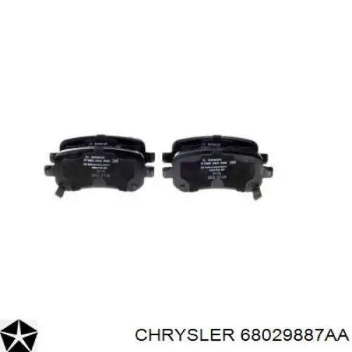 Купить 68029887AA Chrysler Колодки тормозные задние, дисковые