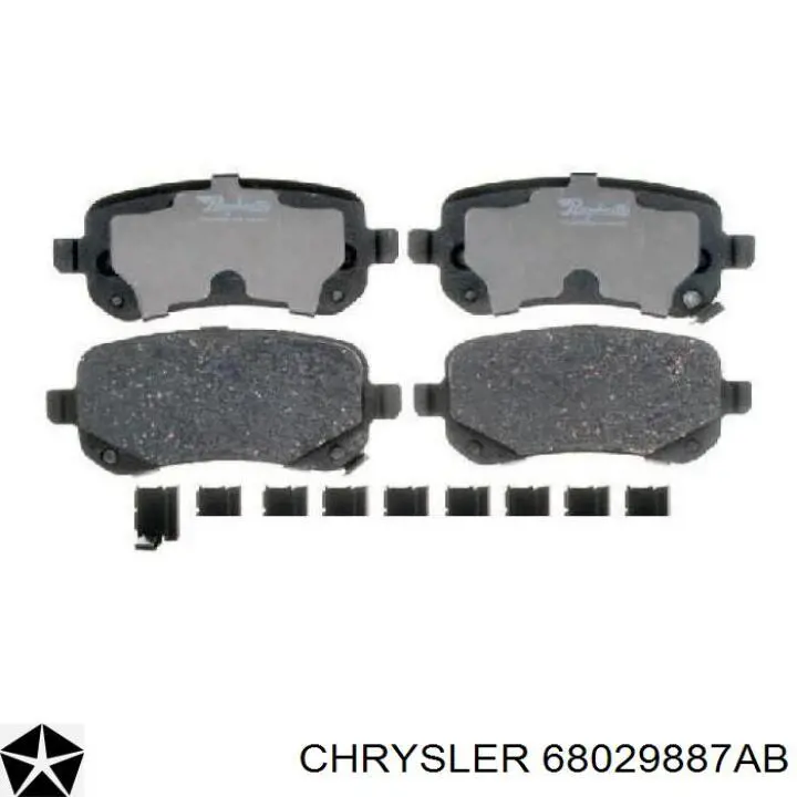 Задние дисковые колодки Chrysler 68029887AB