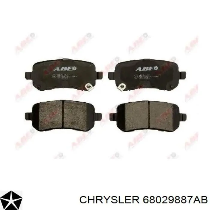 Задние тормозные колодки 68029887AB Chrysler